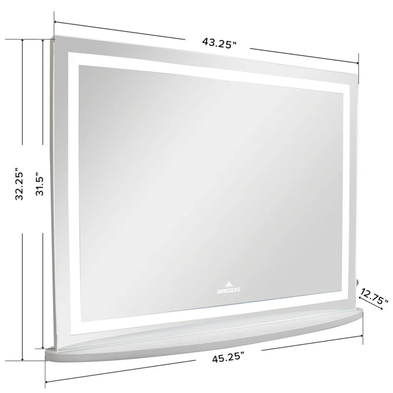 Glass Square Floor Mirror