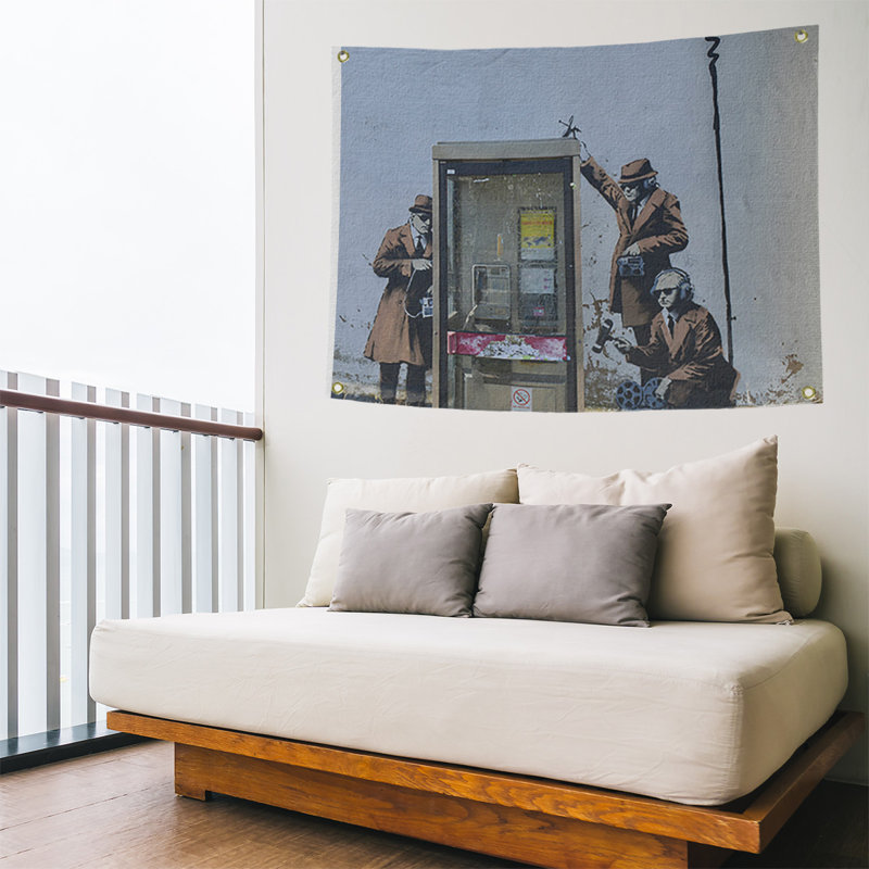 Loom Woven Polyester Tapestry, 50" H x 59" W x 1" D