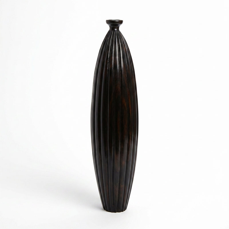 Ebony Wood Collection Wood Table Vase
