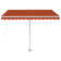 Dakota Fields 137.55cm W x 2.5cm D Orange/Brown Cover Retractable Patio Awning