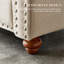 Revêtement en tissu de lin avec canapé de rangement (beige)