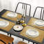 Ensemble de 6 napperons en vinyle tissé, napperons en PVC lavable résistant à la chaleur, napperons antidérapants pour la décoration de la table de salle à manger