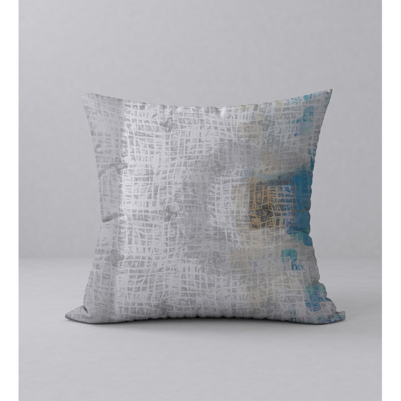 Abstract Throw Pillow, 18" H x 18" W