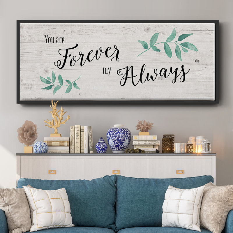 Forever Always- Framed Canvas, 20" H x 50" W