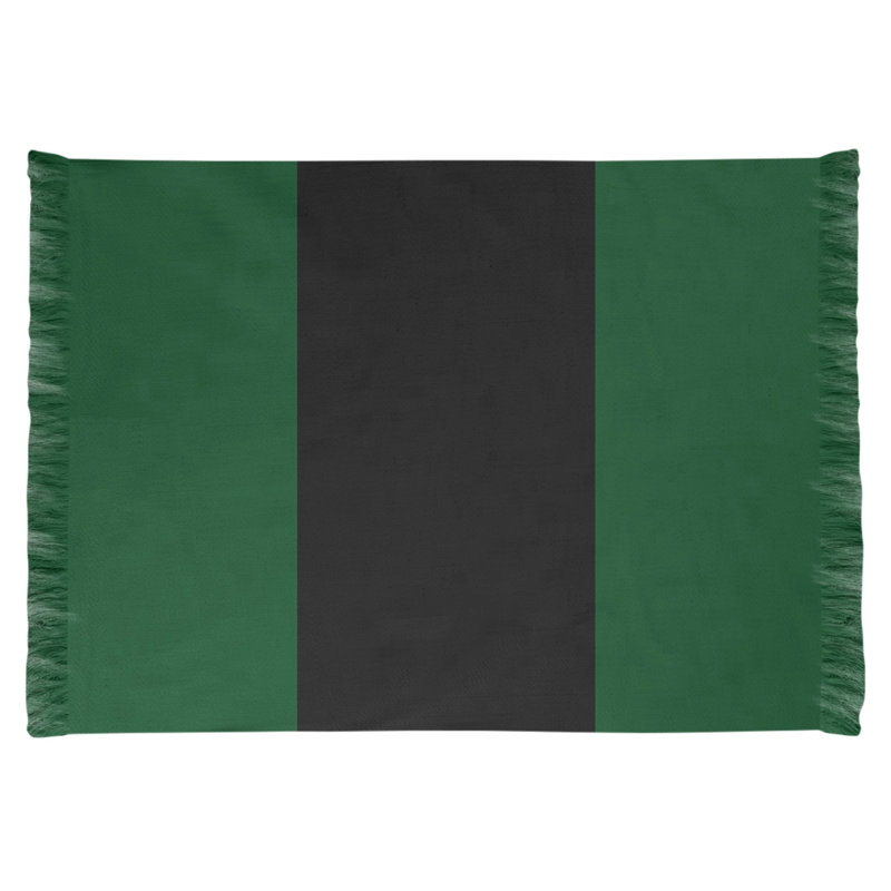 Tapis à rayures 4,6 pi x 5,5 po zone verte/noire