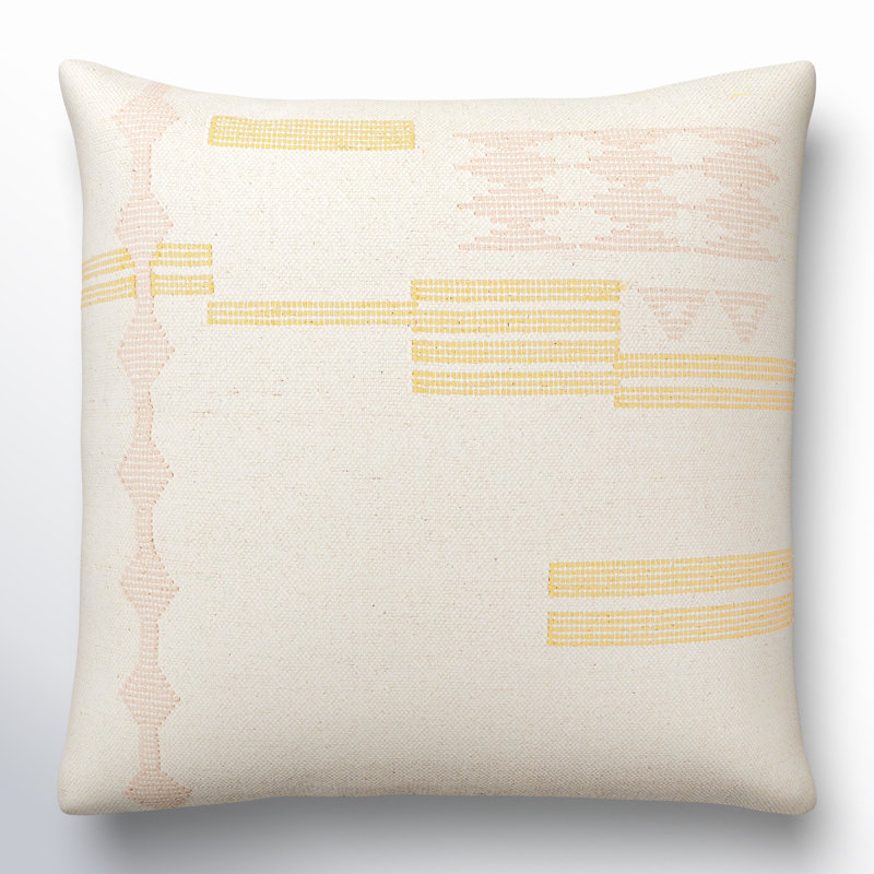 Mariposa Cotton Throw Pillow Square Pillow, Pillow Cover Only - No Insert, 22" x 22"