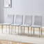 Quatre chaises de salle à manger en polyuréthane gris clair (seulement les chaises)