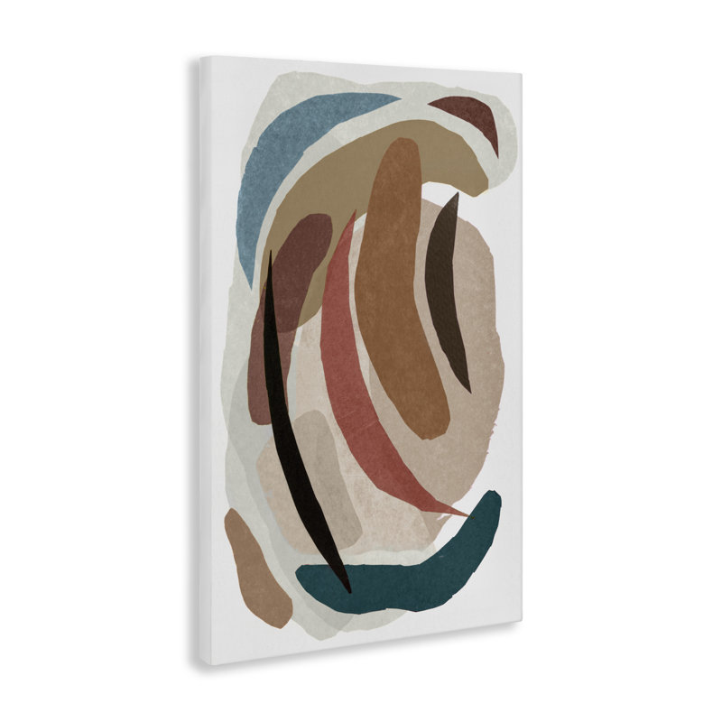 Collage en papier, tons de terre, par Nikki Galapon, H 24 po x l 16 po