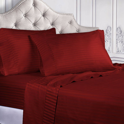 Superior 300 Thread Count 100% Premium Certified Egyptian Cotton Stripe Sheet Set