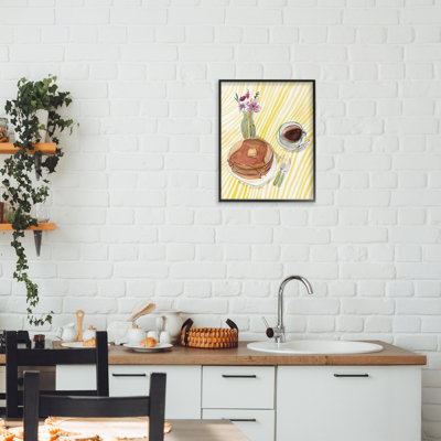 Pancake Breakfast Table Framed Giclee, design by Josi Opolenstisima