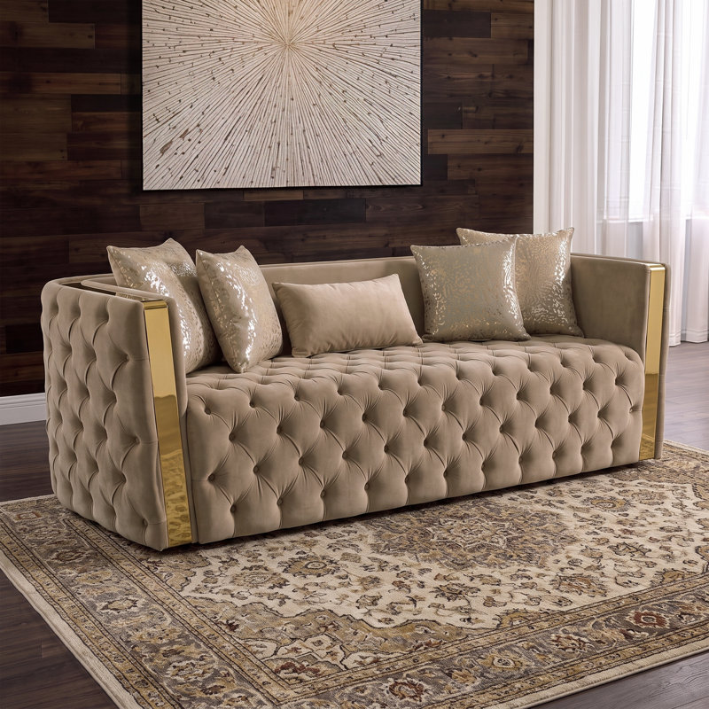 Canapé Doruk, Noir, H 30 po x l 92,91 po x P 33,86 po