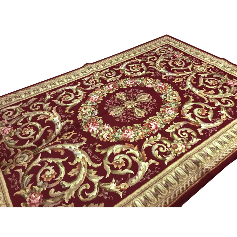 Hand-Knotted High-Quality Red Area Rug