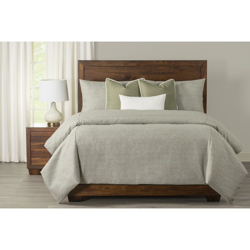 Ensemble de housse de couette et insert Tweed Adventure, Cal. Couette pour très grand lit + 6 pièces supp, Vert bouteille