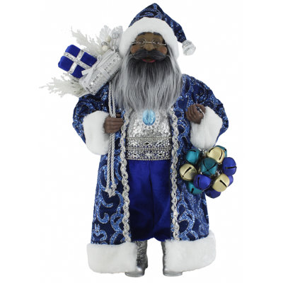Père Noël 16 po bleu brillant