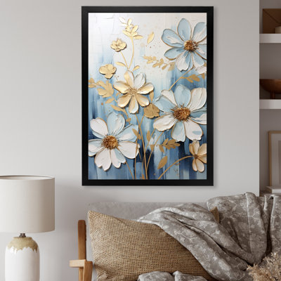 Nature of Blue Zinnias Symphony I sur impression sur toile