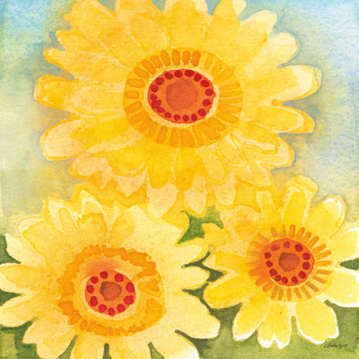 «Ammeera Daisy Day II» par Kathrine Lovell - reproduction sur toile tendue