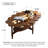 Vintage Oval Two-Tier Solid Wood Coffee Table