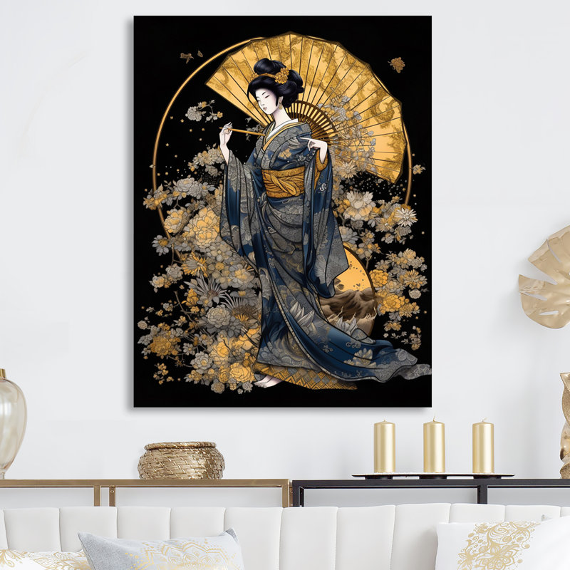 Femme japonaise élégante VI, H 44 po x l 34 po