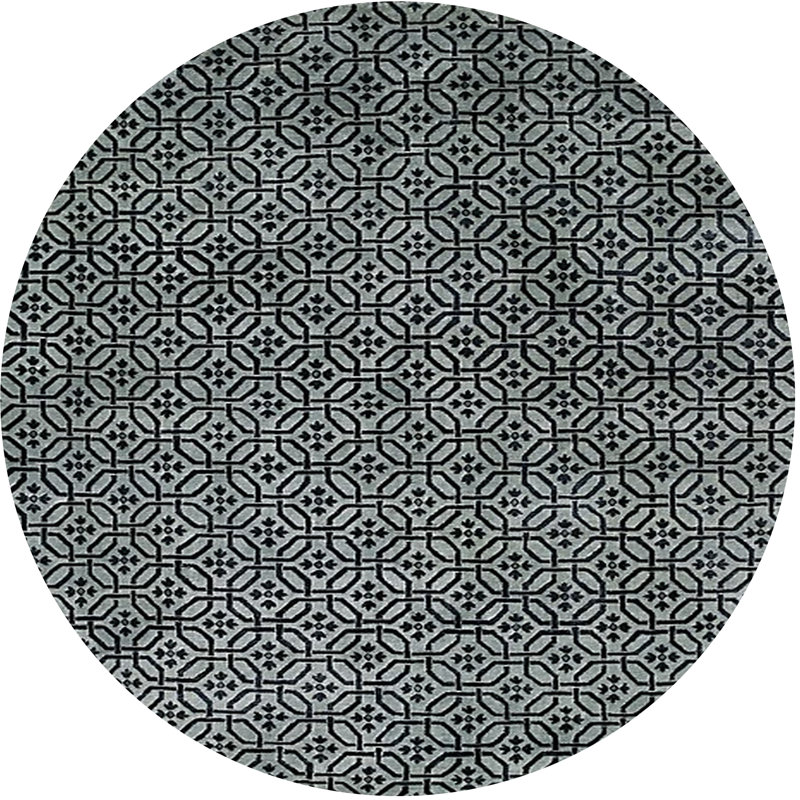Tapis gris Morganti, Rond 6 pi