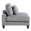 Canapé modulaire 6 pièces avec revêtement en velours côtelé gris, 3 chaises sans accoudoirs, 2 sièges d'angle, 1 structure en bois massif, housses amovibles, 7 coussins confortables, canapé modulaire contemporain, rembourrage en mousse, coussins à fermeture à glissière,-2102780086