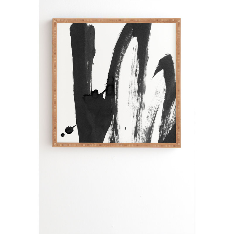 Motif noir et blanc 4 pi, H 20 po x l 20 po x P 2 po, Armature en bambou, Pas de tapis