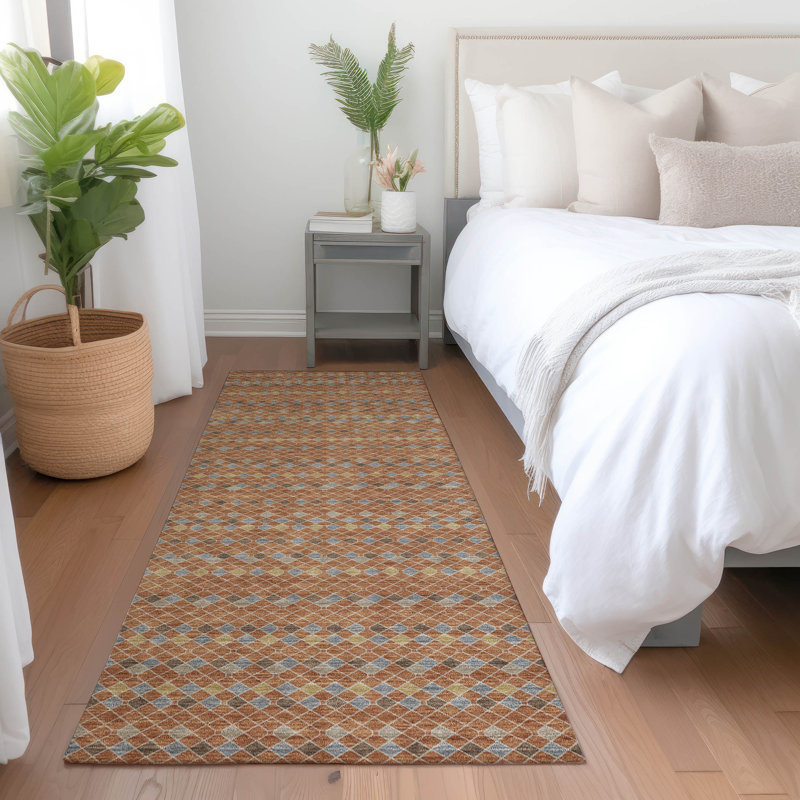 Tapis paprika Christain ACN1416 intérieur / extérieur lavable à la machine, Tapis de couloir 2 pi 3 po x 7 pi 6 po