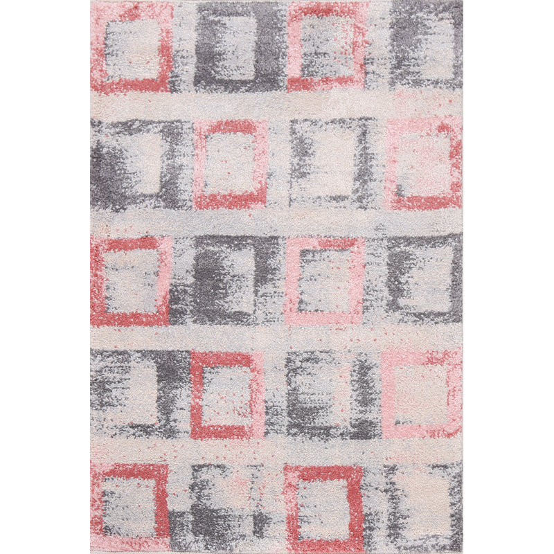 Tapis oriental géométrique transitionnel 2X3, Rectangle 2 pi 7 po x 4 pi 11 po