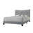 Grey Queen Bed With Tufted Headboard