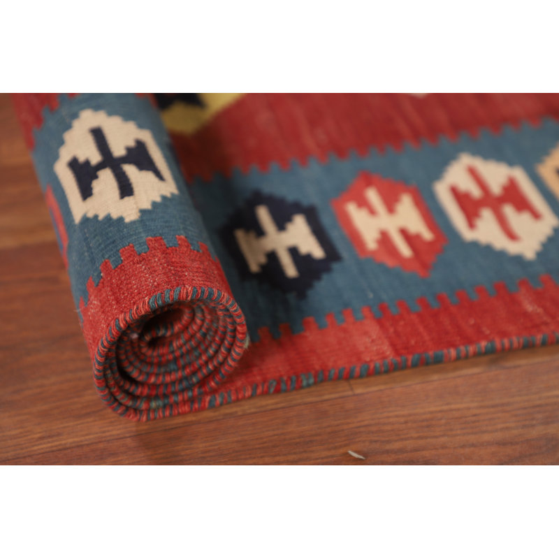 Tapis kilim à tissage plat 3 x 6