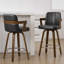 Tabouret de bar et de comptoir pivotant 26 po avec accoudoirs-1003015841-974876969