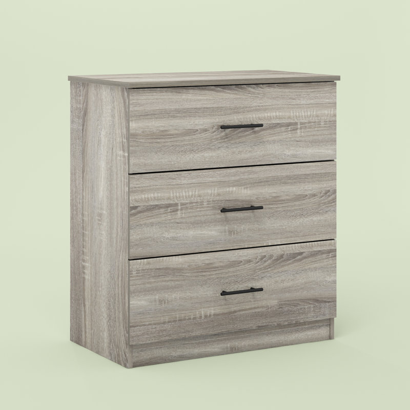 Rieka 69.9cm W 3 - Drawer Chest of Drawers, French Oak Grey