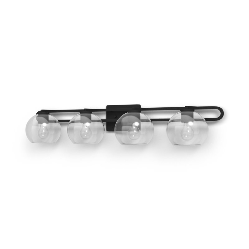 Eveline 4 - Light Dimmable Vanity Light, Midnight Black, 4, 7.63"H x 40"W x 8.38"D