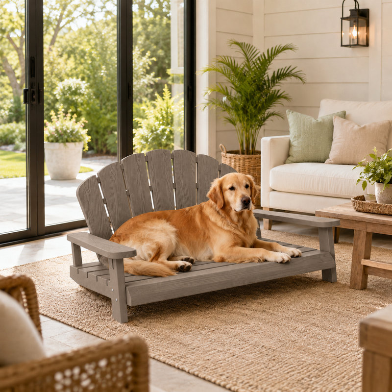 Grand lit pour chien, chaise longue imperméable pour animal de compagnie, Grey