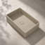 Lavabo de salle de bain rectangulaire moderne 19,68 "beige et gris en béton