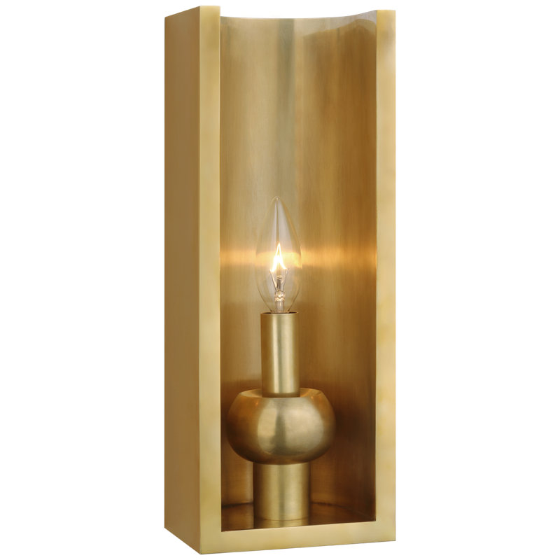 Comtesse 1 - Light Candle Wall Light, Hand-Rubbed Antique Brass
