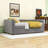 2 Drawers Upholstered Twin Daybed with Sturdy Slats-947355045