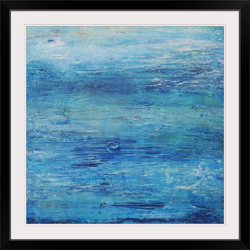 « ocean bay », impression, Cadre noir, H 20" x l 20" x P 1"