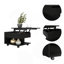 Table basse à plateau relevable H 15,3 po Babel, roulettes, une tablette, noir, salon