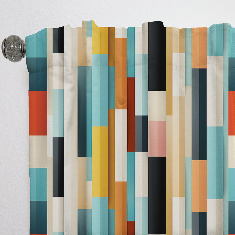 Urban Chic Striped Motif I - Rideau à rayures - Rideau à rayures obscurcissant - 1 panneaux, L 52 po x L 95 po