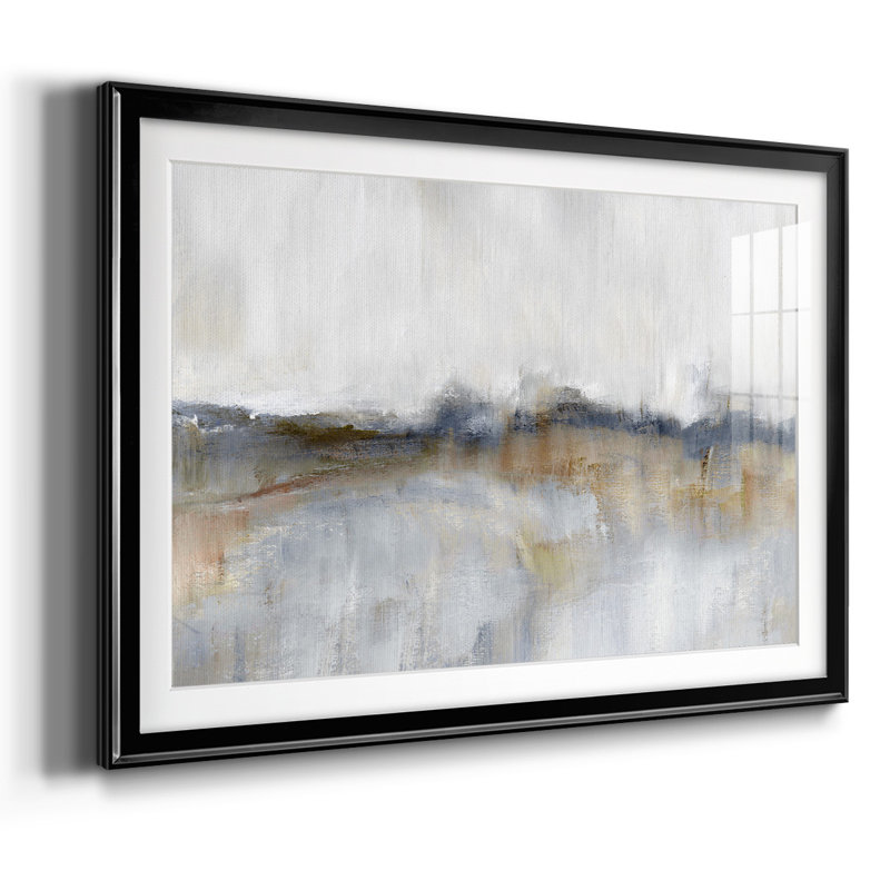 Impression d'automne encadrée avec marée mat et verre biseauté, Noir, H 15 po x l 21 po x P 1,5 po