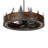 Burrosa 16 - Light Steel Dimmable Drum Chandelier