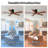 52 In. 5 - Blade Solid Wood Indoor Flush Mount Ceiling Fan with Remote Control