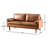 Aisha 70" Faux Leather Square Arm Loveseat-91527609