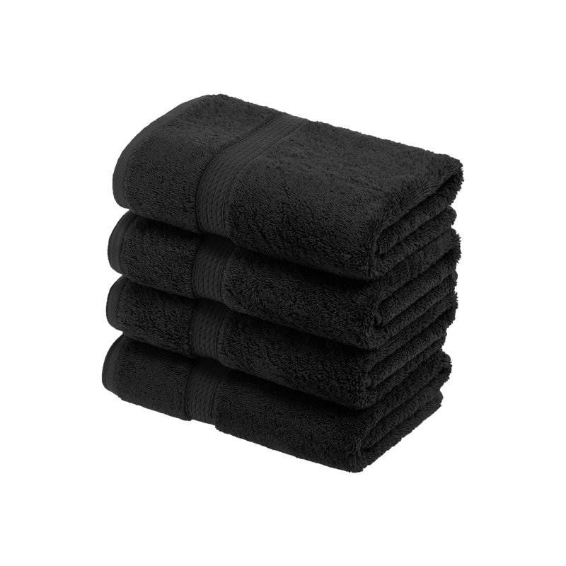Coton luxueux et hautement absorbant Renata, Noir