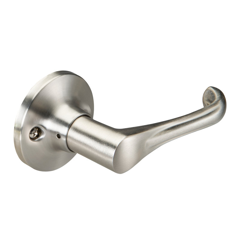 Edge Single Dummy Lock with Wando Lever, Satin Nickel