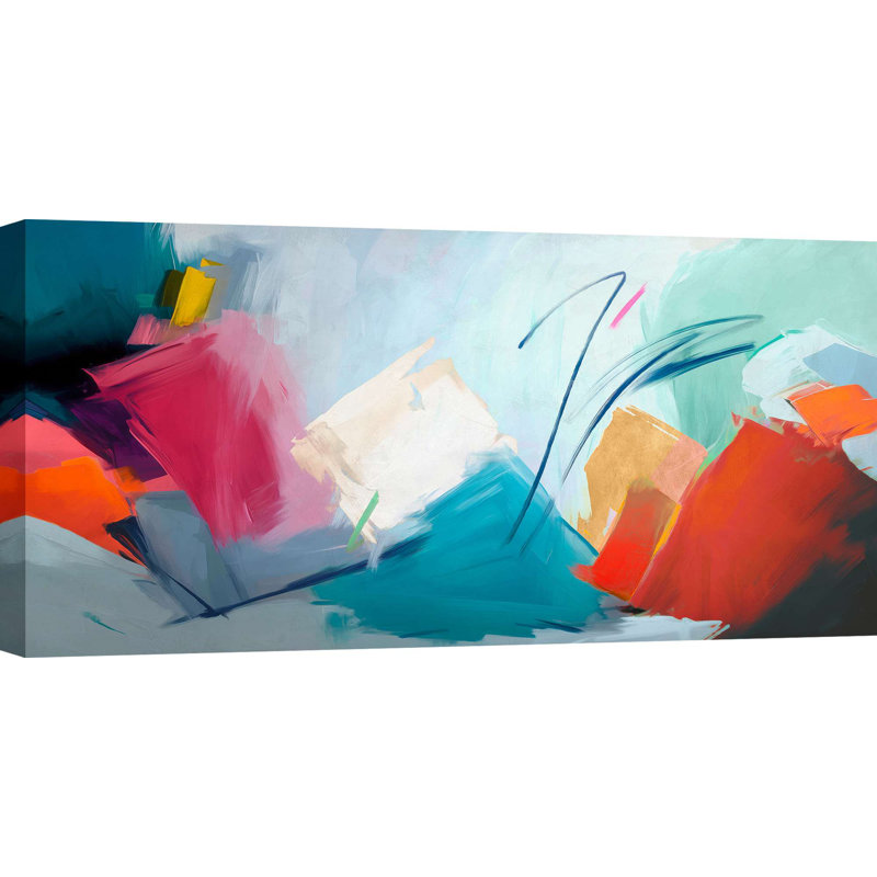 Abstract Colorful Sound 1 Piece Wrapped Canvas Wall Art, 35 cm H x 70 cm W