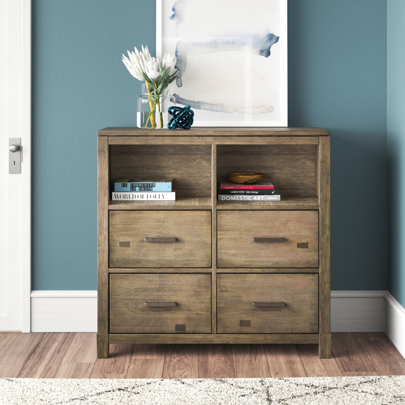 Vanallen Sydney 4 Drawer TV Media Chest, Weathered Grey