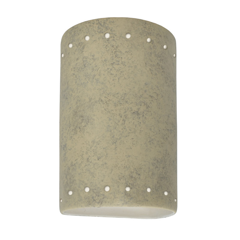Outdoor Flush Mount, LED, Celadon Green Crackle, 9.5" H x 5.75" W x 4.5" D