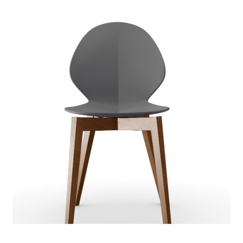 Basil Ergonomic Chair, Walnut, Matte Taupe