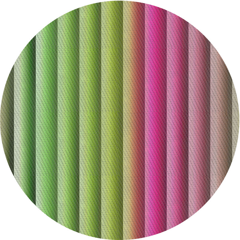 Politte Striped Indoor Rug, Round 8'